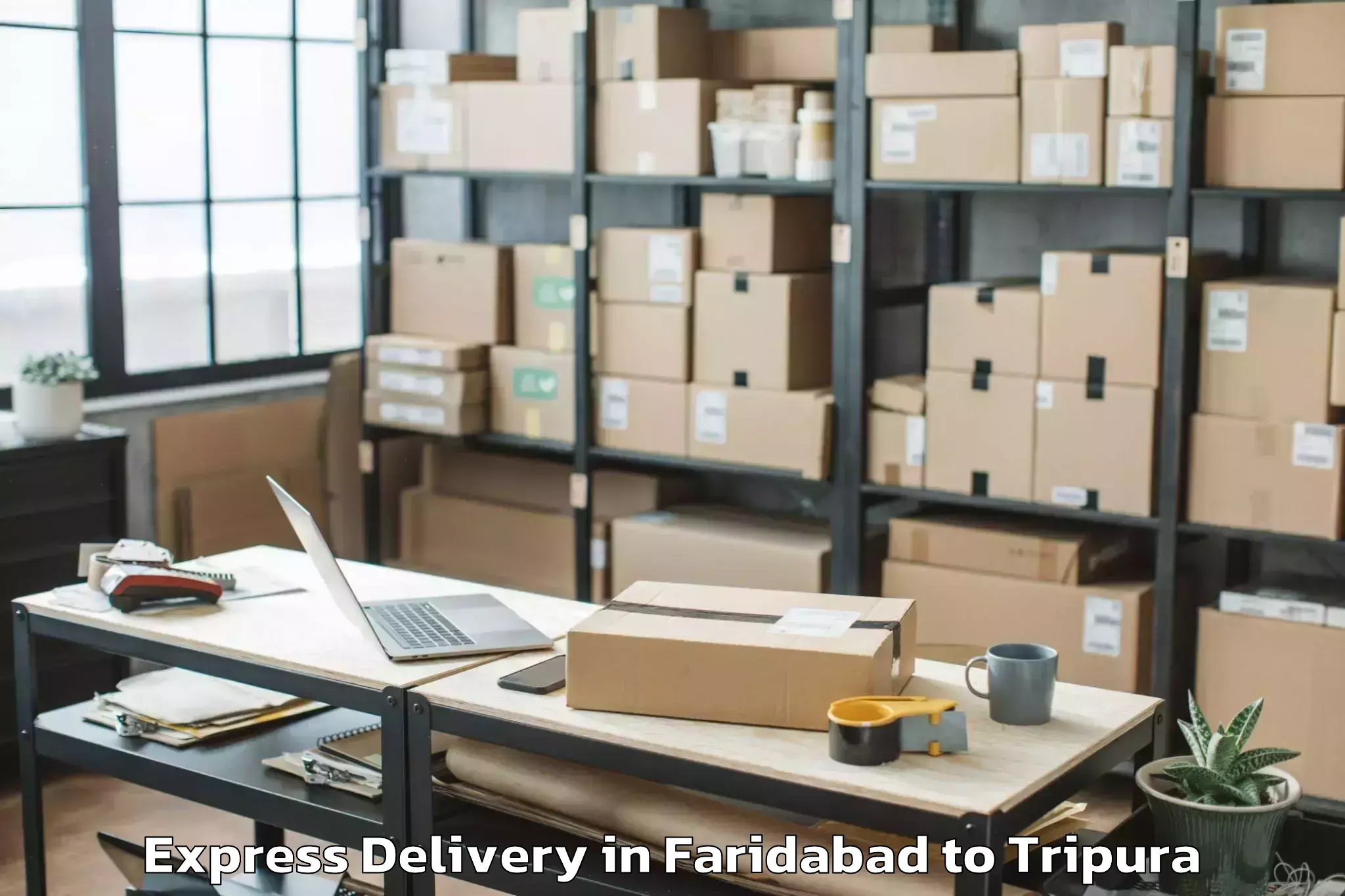 Book Faridabad to Hezamara Express Delivery Online